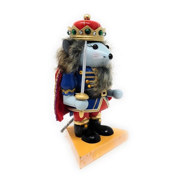Christmas Wood 7.5" Mouse Soldier Nutcracker - Picture 2 of 4